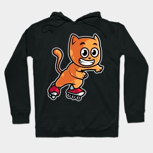 Orange Cat Retro Roller Skate product Hoodie